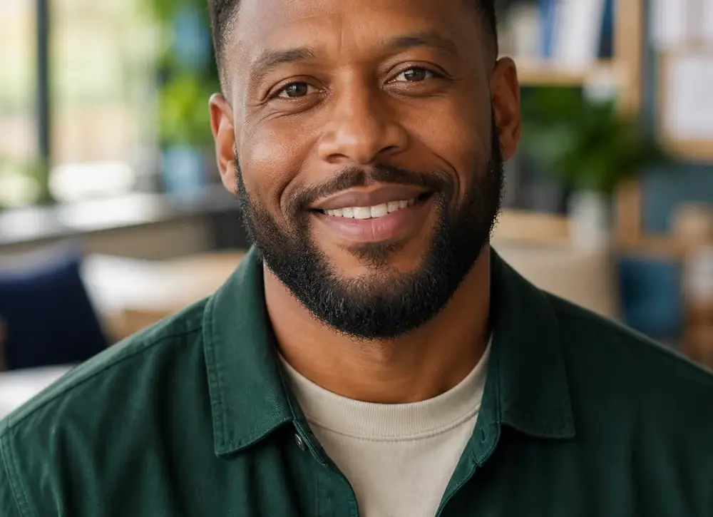 Fictional sample portrait for Samuel Okafor.